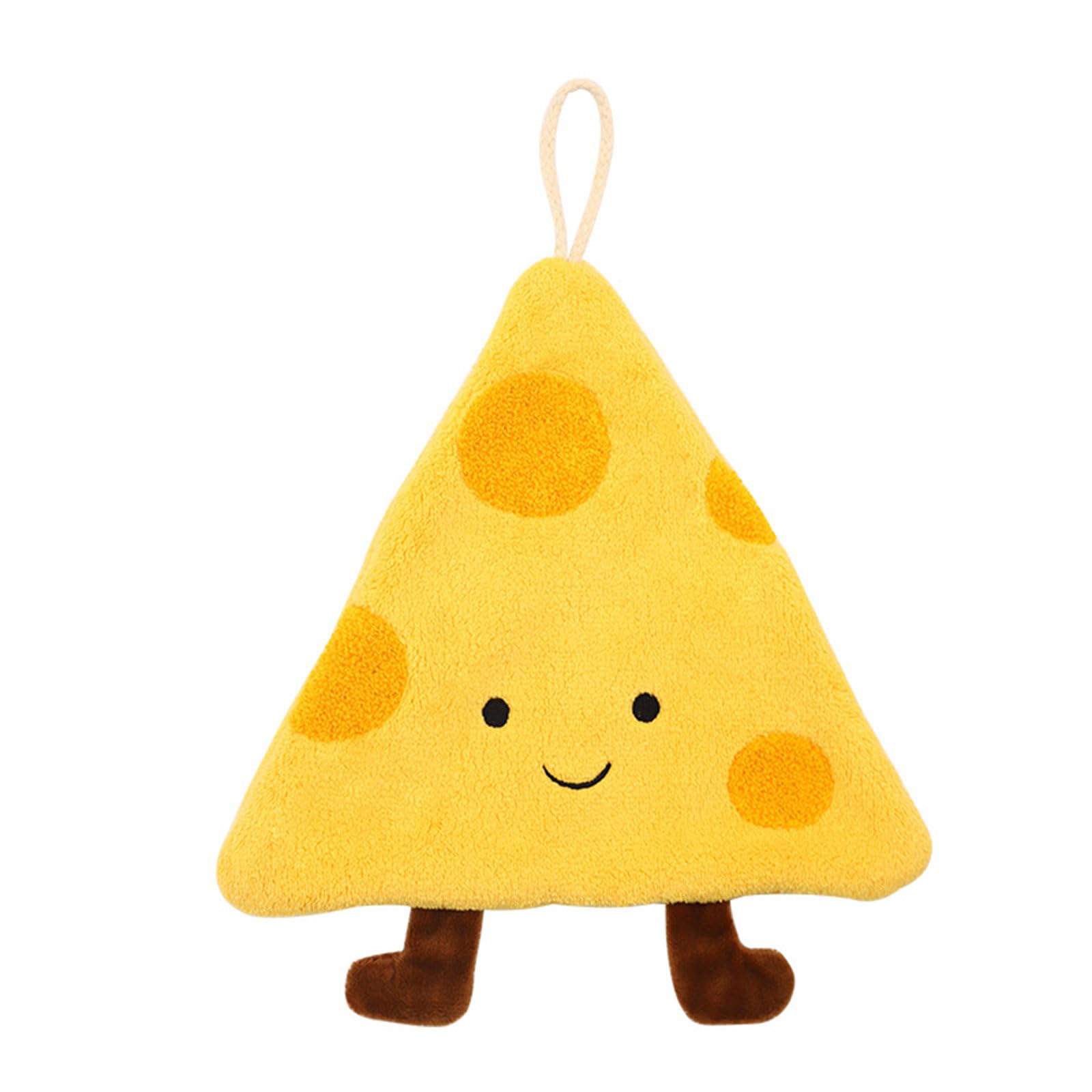 Whoasyst Cheese Themed Corals Fleece Hand Towel Soft and Highly Absorbent for Family Member Microfleece Hand Towel