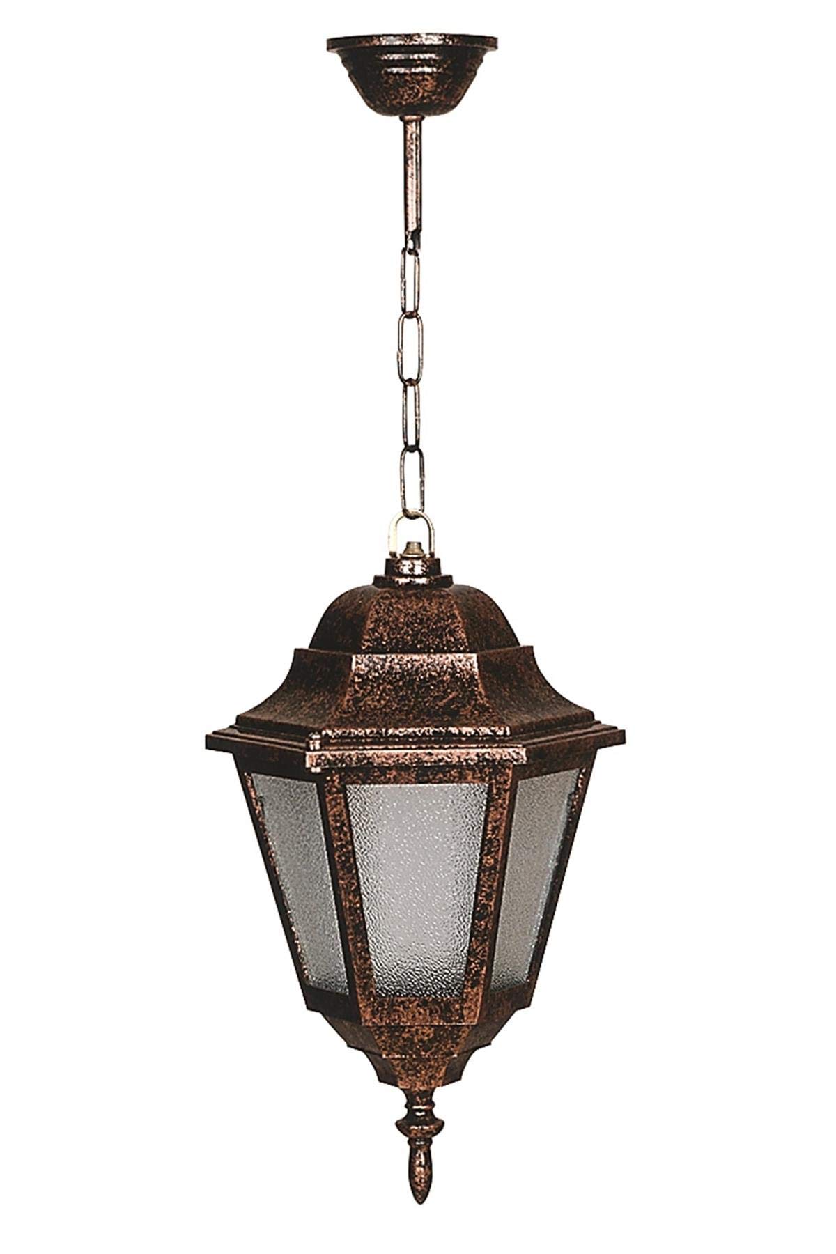 Avonni Bfe-68206-Bkr Kahverengi Elektrostatik Toz Boyalı Dış Mekan Aydınlatma, E27, Aluminyum, Polikarbon Cam, 23Cm