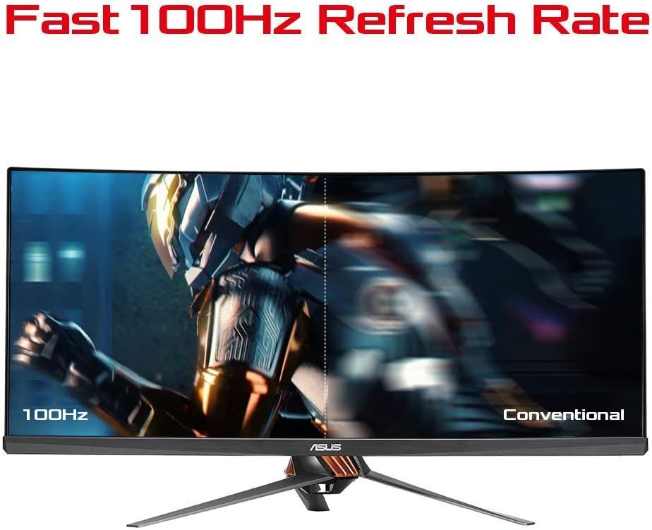 ASUS ROG SWIFT PG348Q 34 Curvo UWQHD Gaming Monitor, 3440 x 1440, IPS, fino a 100 Hz, DP, HDMI, USB 3.0, G-SYNC