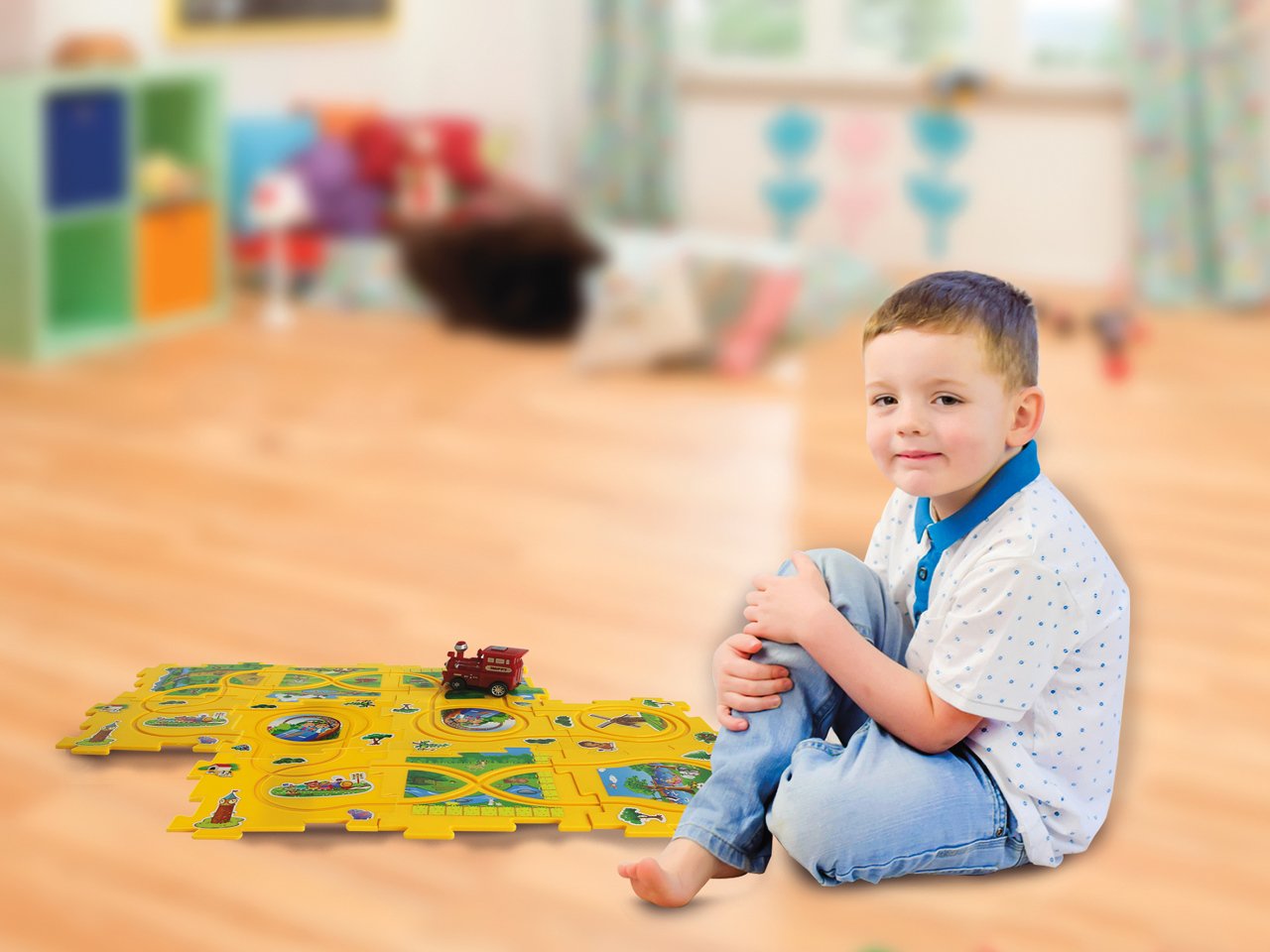 Jamara 460303 Train Dynamic Zoo Puzzle, Mehrfarbig, Large - Image 2