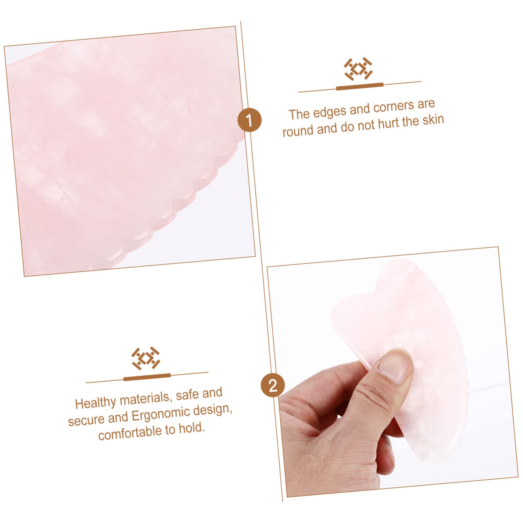 2pezzi Guasha Scraping Board Naturale Per Massaggio Muscolare e Rilassamento Strumento Per Adulto Facile Da Usare Per Corpo e Viso