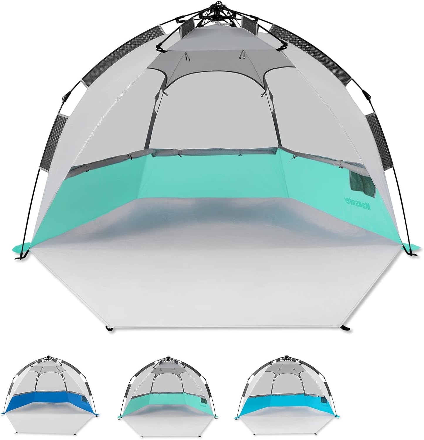 Beach Tent Pop Up Shade, Instant Beach Tents Sun Shelter with UPF 50+ UV Protection, Lightweight & Easy Setup Tent