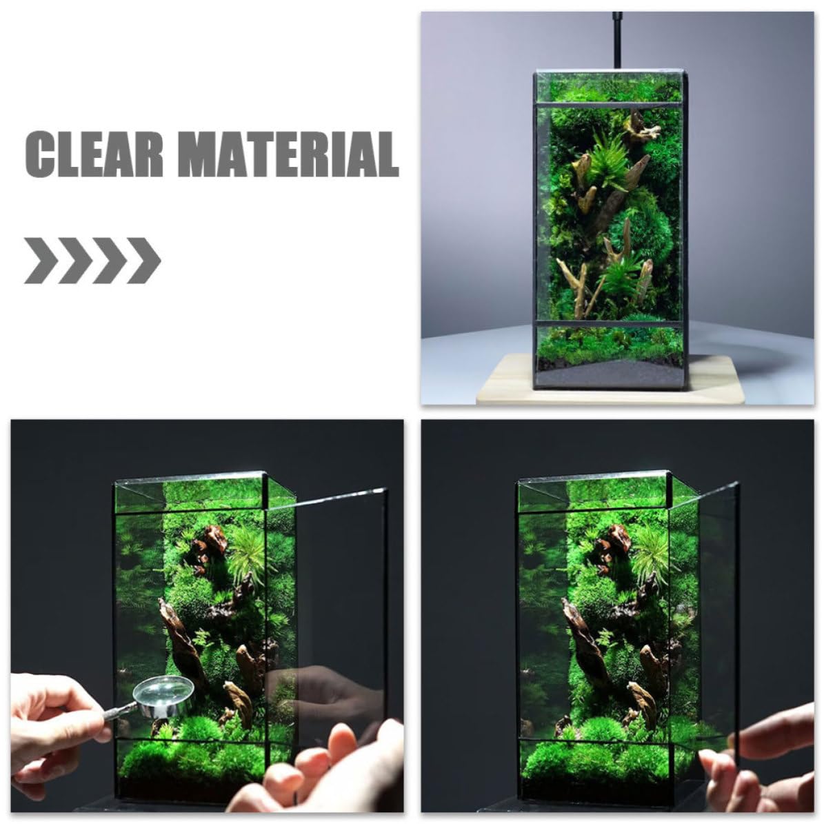 Kleines Geometrisches Glas Terrarium aus Robustem Glas und Zinn Ökologischer Mooshalter für Wohnzimmer und Garten Stilvolles Mikro Landschafts Display