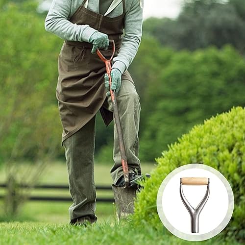 Miniatura 6 de SYCOOVEN Mango de agarre en D, mango de repuesto de pala de metal con mango de pala de agarre de madera para herramienta de rastrillo de excavación