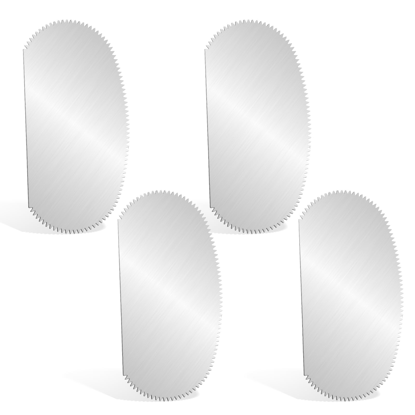 4 raspadores de arcilla de acero inoxidable, herramientas de cerámica de acero, costillas de arcilla, raspador dentado, cortador de escultura de arcilla, herramienta de artesanía, herramientas de escultura de cerámica, kits para texturizar, artistas, modelado, alfarero