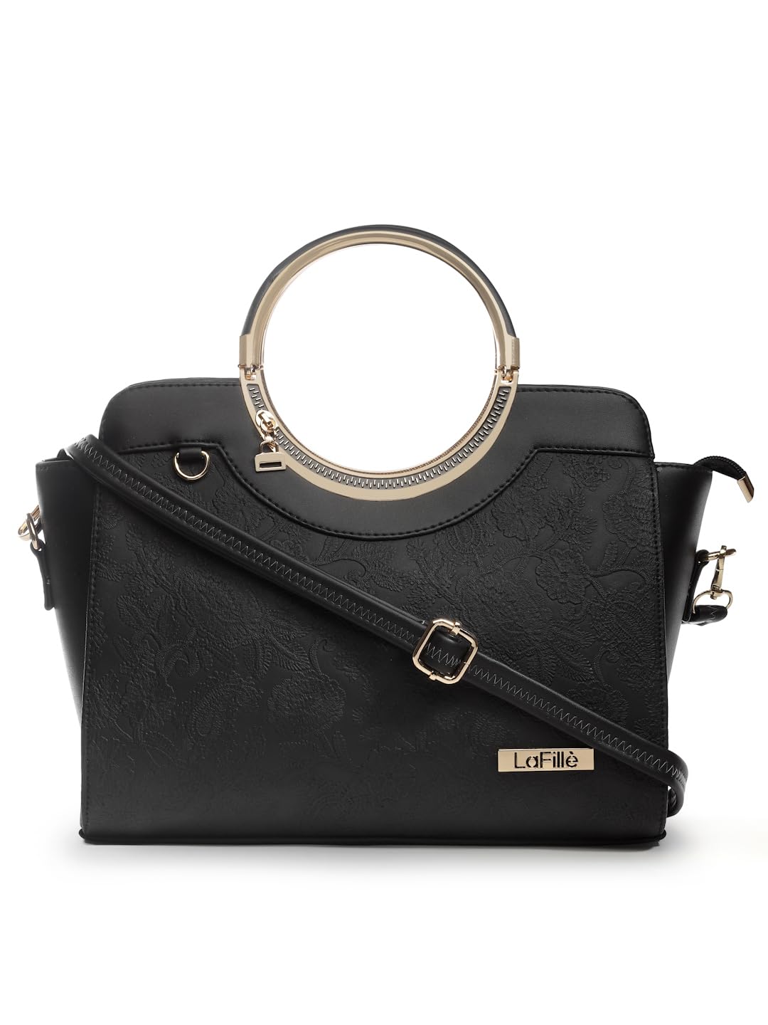 LaFille Printed Handheld for Women, Stylish Pu Handbags, Handbag for College & office (Black) (B0CQ2T52VM) Amazon Price History, Amazon Price Tracker