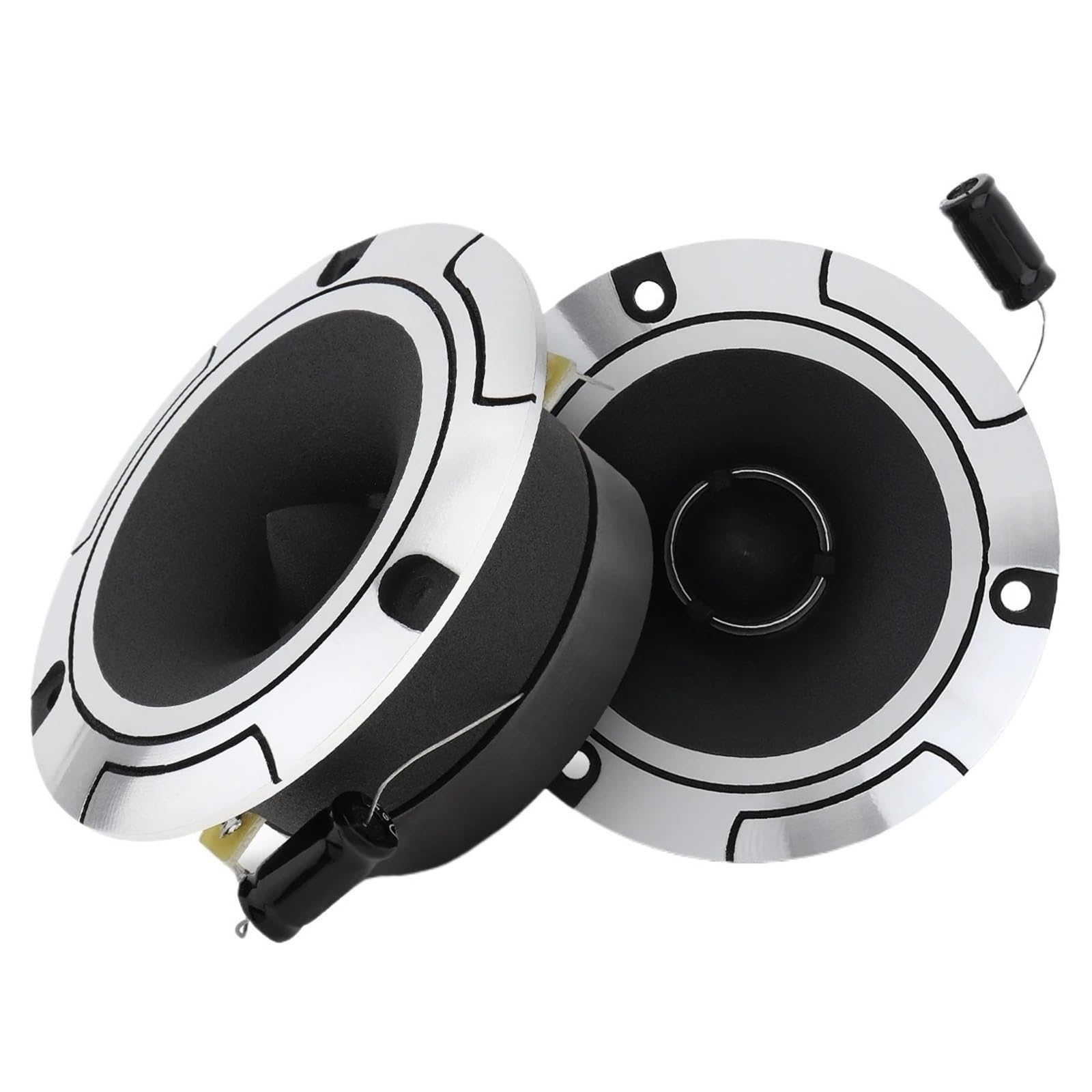 Tweeters para Coche 2 tweeters de Bala de Aluminio de 4 Pulgadas, 150 W, 6 ohmios, con Condensador para estéreo de vehículo, Modificado. Altavoces de Coche