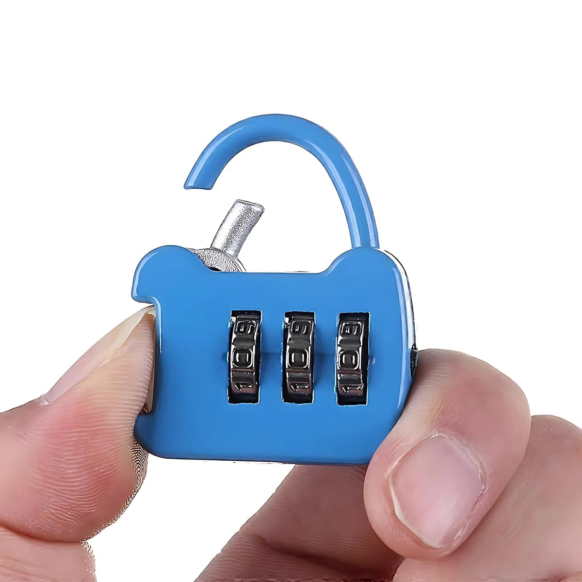 Seven Moon Numeric Combination Security Padlock for Luggage, Backpacks, Suitcases, Briefcases, and Travel Accessories - Durable, Secure, and Convenient - Pack of 2 (Blue) 1