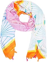 QUEEN HELENA Sciarpa Leggera Fina Colorata Foulard a Fantasia Girocollo Morbido Casual Donna SC024-8