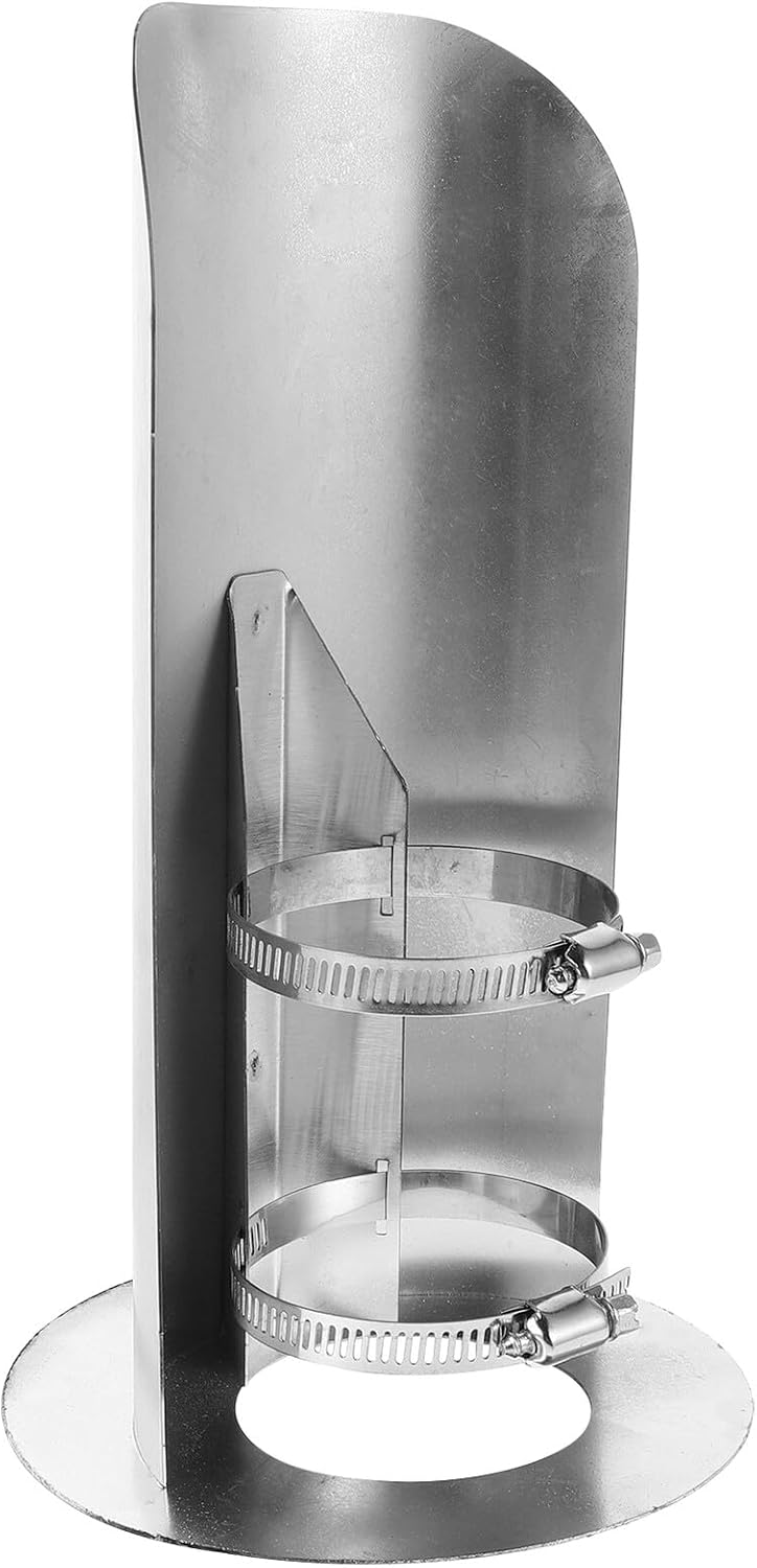 Stainless Steel Chimney Rain Cap Cover 6.5 Inch Stove Pipe Chimney Top Protector Exhaust Weatherproof Roof Vent for Outdoor Fireplace Use