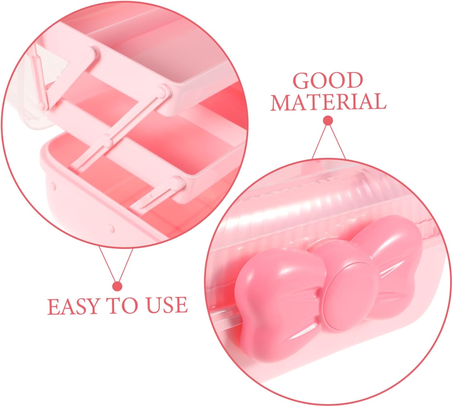 Ipetboom Little Girl Jewelry Box Bow Hair Accessories Organizer for Girls Princess Style