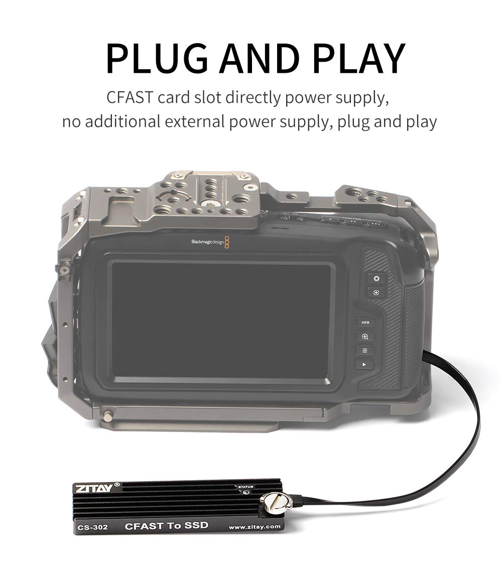 ZITAY CFAST 2.0 to SSD M.2 SATA Converter Hard Drive Adapter 1TB