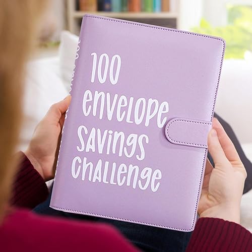 Miniatura 5 de Topaliving Carpeta de desafío de sobres de 100 días, forma fácil y divertida de ahorrar $5,050, carpeta de presupuesto con sobres de efectivo,