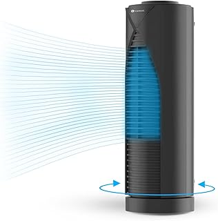 PureMate Tower Fan, 13" Desktop Mini Tower Fan with 3 Fan Speeds, Portable Desk Fan, 70° Oscillation, Quiet Cooling for Home Office Small Bladeless Fan Kitchen & Garden