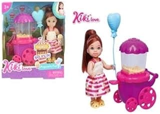 عروسة كيكي لوف مع عربة فشار، بلاستيك، متعدد الألوان