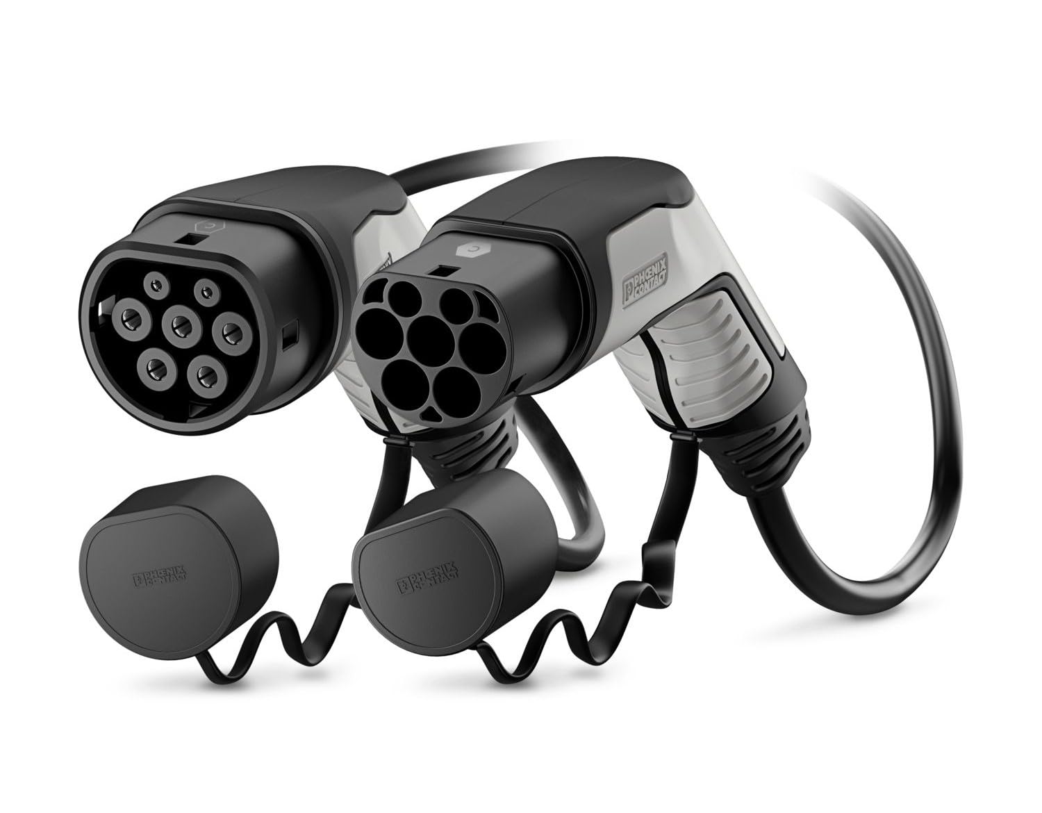 PHOENIX CONTACT Cable de carga para coche eléctrico tipo 2 (modo 3) – Cable de carga EV 1204145 E-Auto e híbrido – Tipo 2 – Ingeniería alemana – Ergonómico y robusto – 3 fases – 11 kW – Negro y gris 5