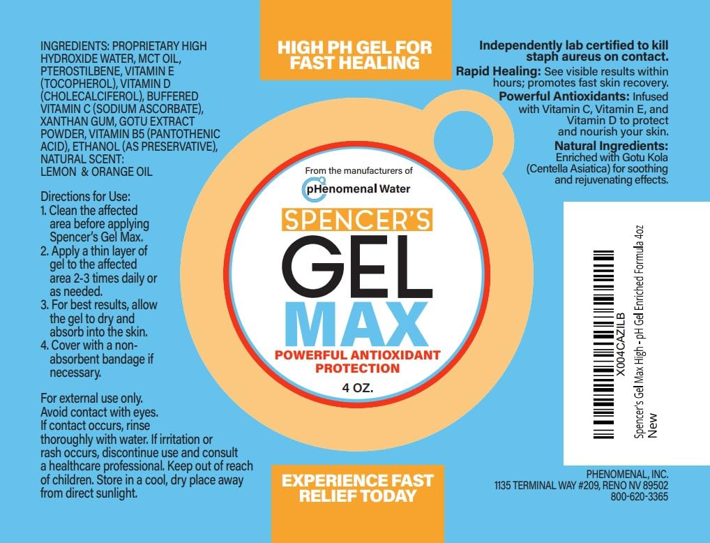 Spencer's Gel Max High-pH Enriched Formula 4oz