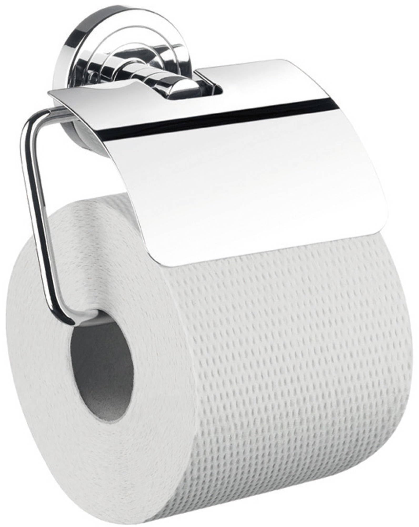 Emco Portarotolo Polo con coperchio, cromato (70000100), ottone, altro, 60 x 115 x 138