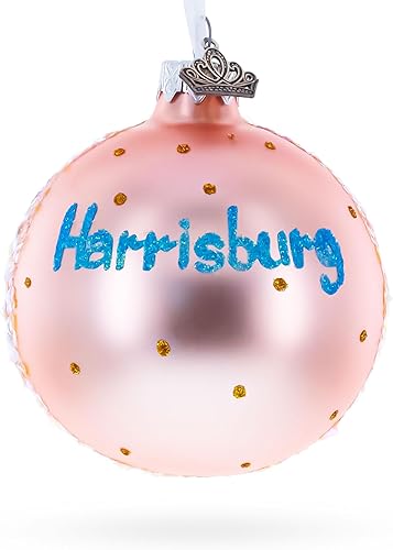 Miniatura 2 de Pennsylvania State Capitol, Harrisburg, Pennsylvania, USA Bola de cristal adorno de Navidad 3.25 pulgadas