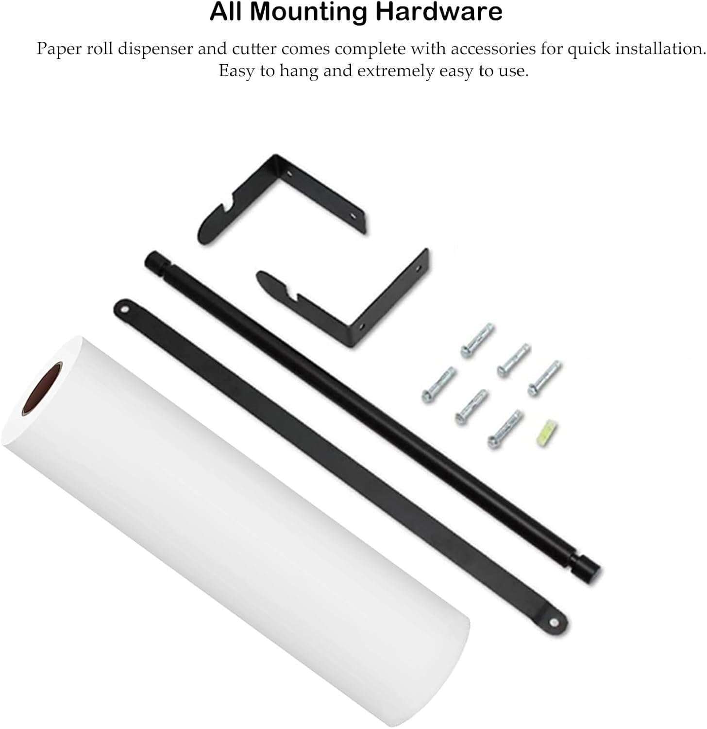 Uchwyt na papier rzeźniczy i nóż do ściany, listy artykułów spożywczych, dozownik rolek papieru pakowego, dozownik papieru do zawieszania(97cm/38.2in wide)