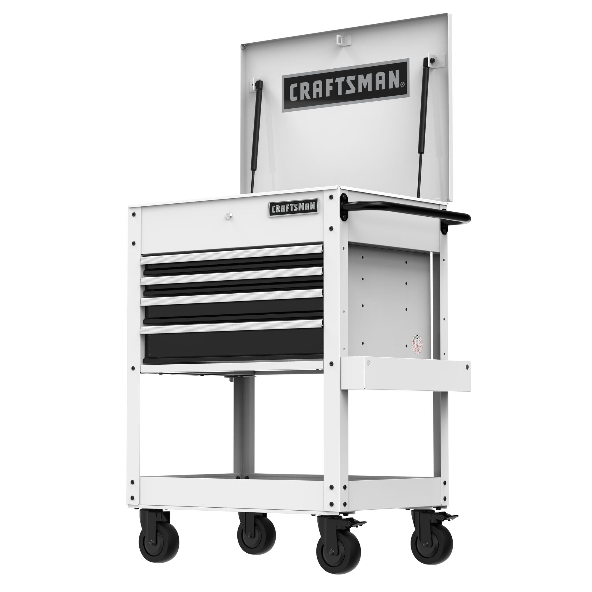 Photo 1 of ***FINAL SALE / NO RETURN ***
***UPDATED 5/15*** CRAFTSMAN Rolling Tool Chest with Drawers, Tool Box with Wheels and 4 Drawers, Power Outlets and USB, Protective Liner, Steel Utility Cart Storage Cabinet, Supports up to 700 lbs, White (CMST98276WW)