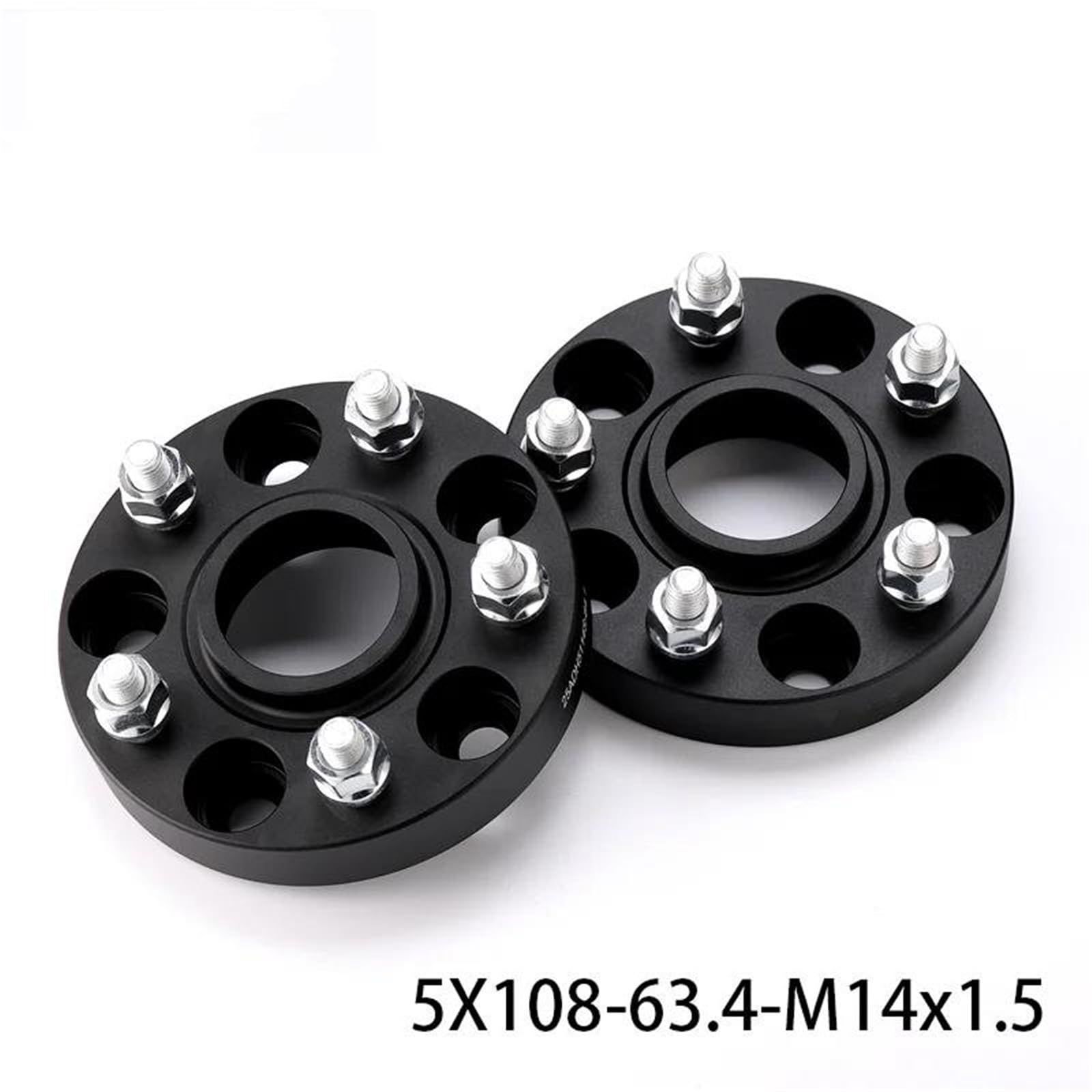 15mm/20mm/25mm/30mm Accessori Per Auto Adattatore Distanziale Ruota PCD 5x108 CB 63.4 Per Range Rover Per Evoque LR2(Black 15mm)