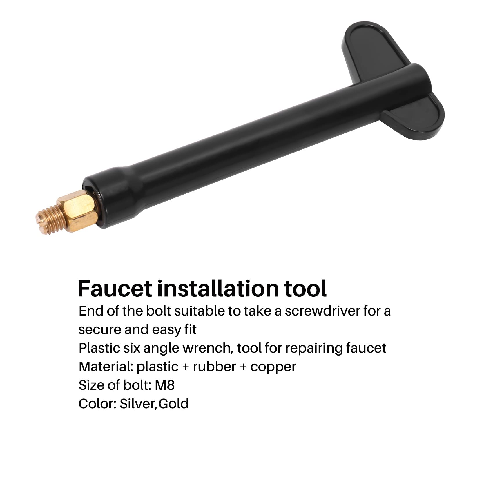 Kit Fissaggio Rubinetto Lavandino M8 - Bullone, Staffa E Chiave Angolare - Foto 2