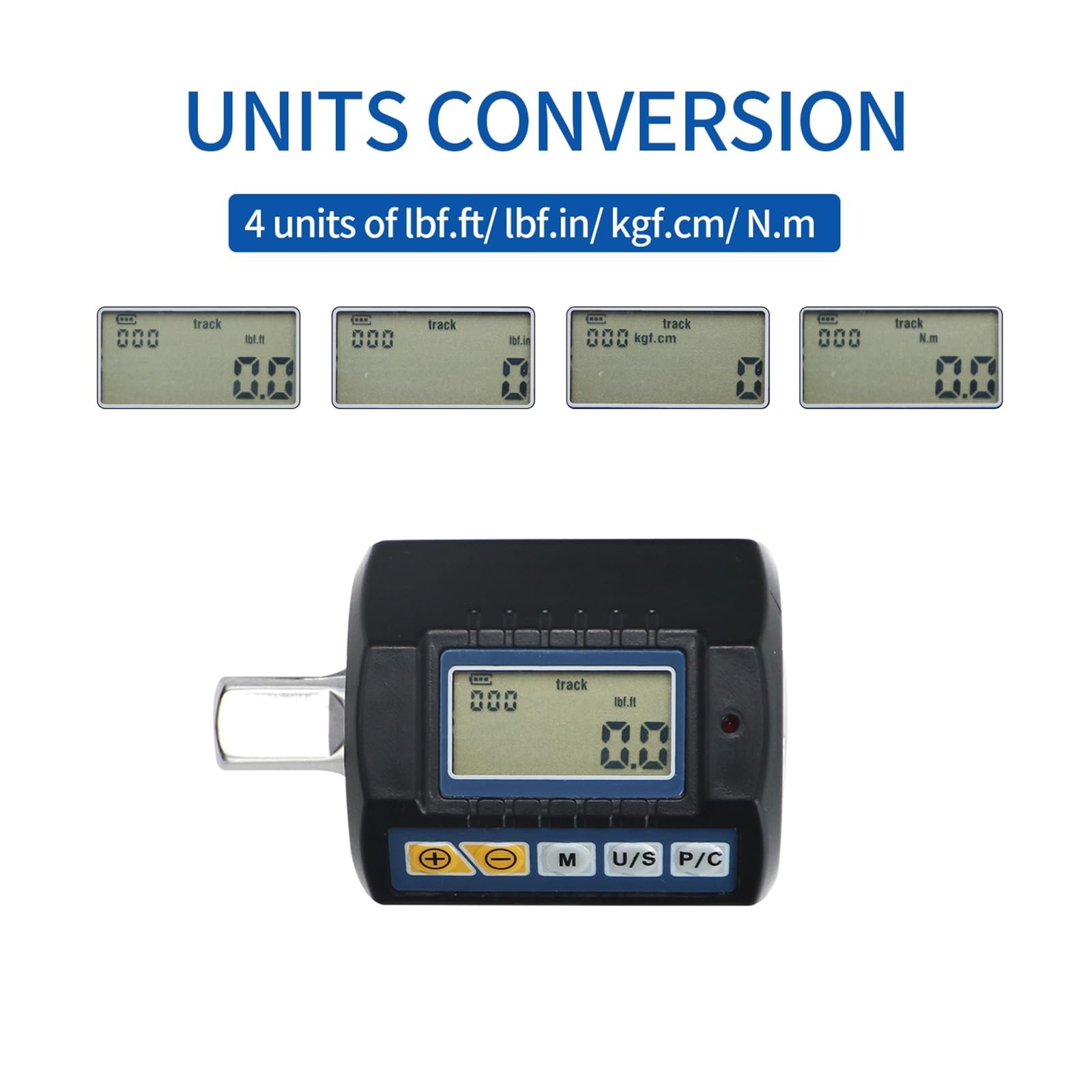 Drehmomentschlüssel, Digitaler Drehmomentadapter, inklusive Adapter for 3/8" und 1/4" elektronische Drehmomentschlüsselsätze