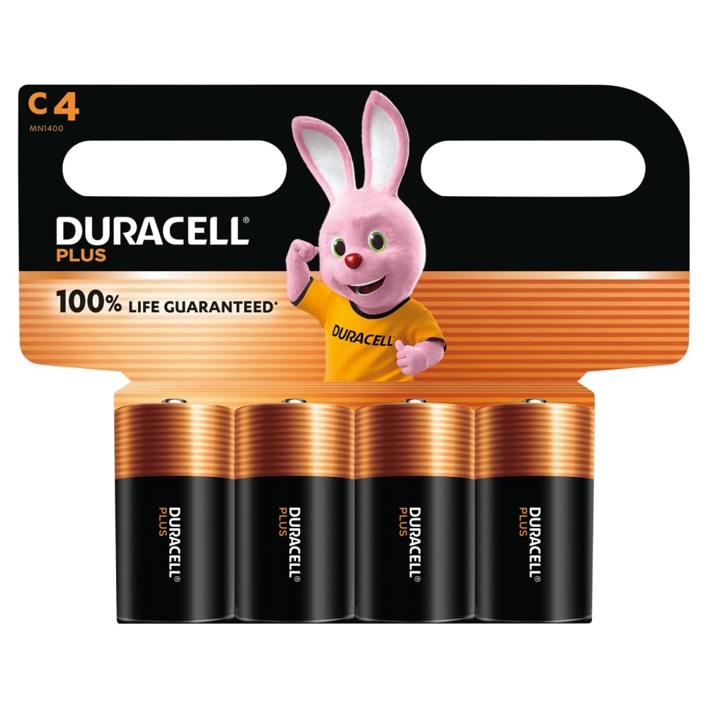Duracell MN1400B4 Plus Power C Cell - 4 Pack, Blue