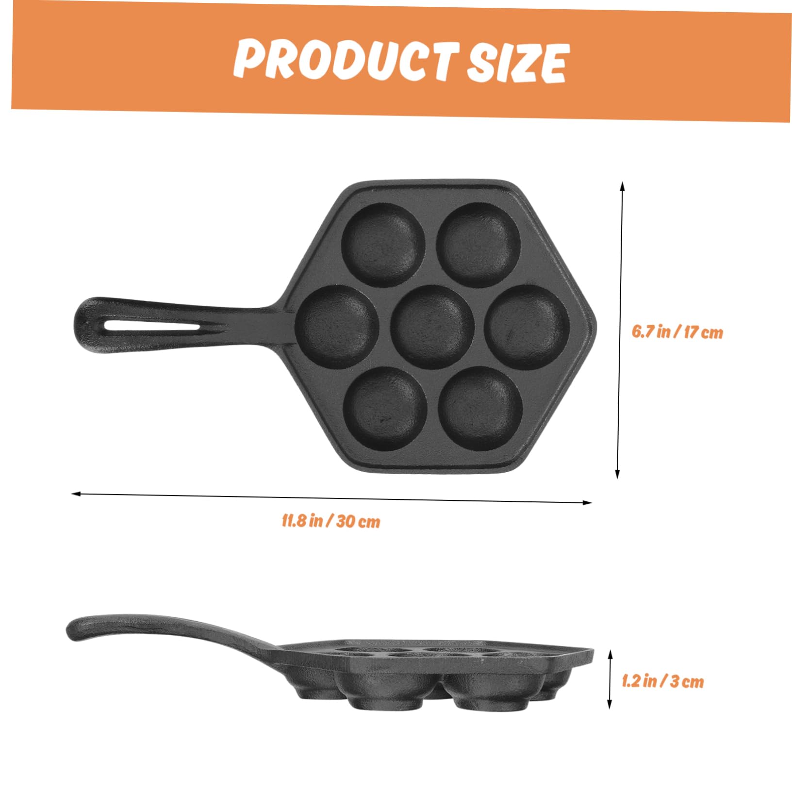 MAGICLULU Antihaft-backblech für Oktopusbällchen-form Küchenbackblech Takoyaki-form Backzubehör Unbeschichtetes Backblech für Oktopusbällchen