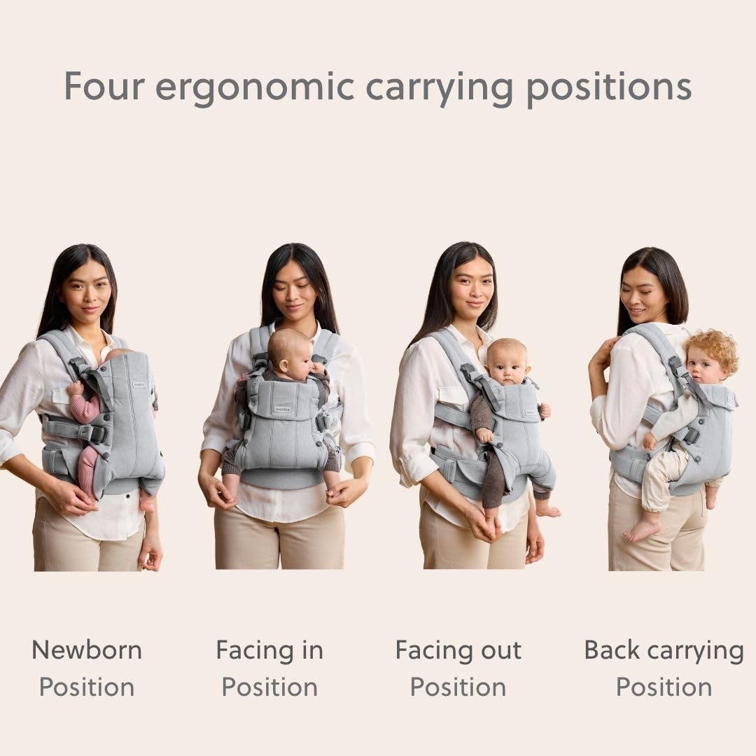 Amazon.com: BabyBjörn Baby Carrier Harmony, Light Gray, Woven