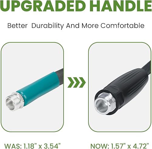 Miniatura 2 de Manguera de jardín ligera de 50 pies, ultra flexible, sin torceduras, para manguera de agua al aire libre, no expandible, resistente a las