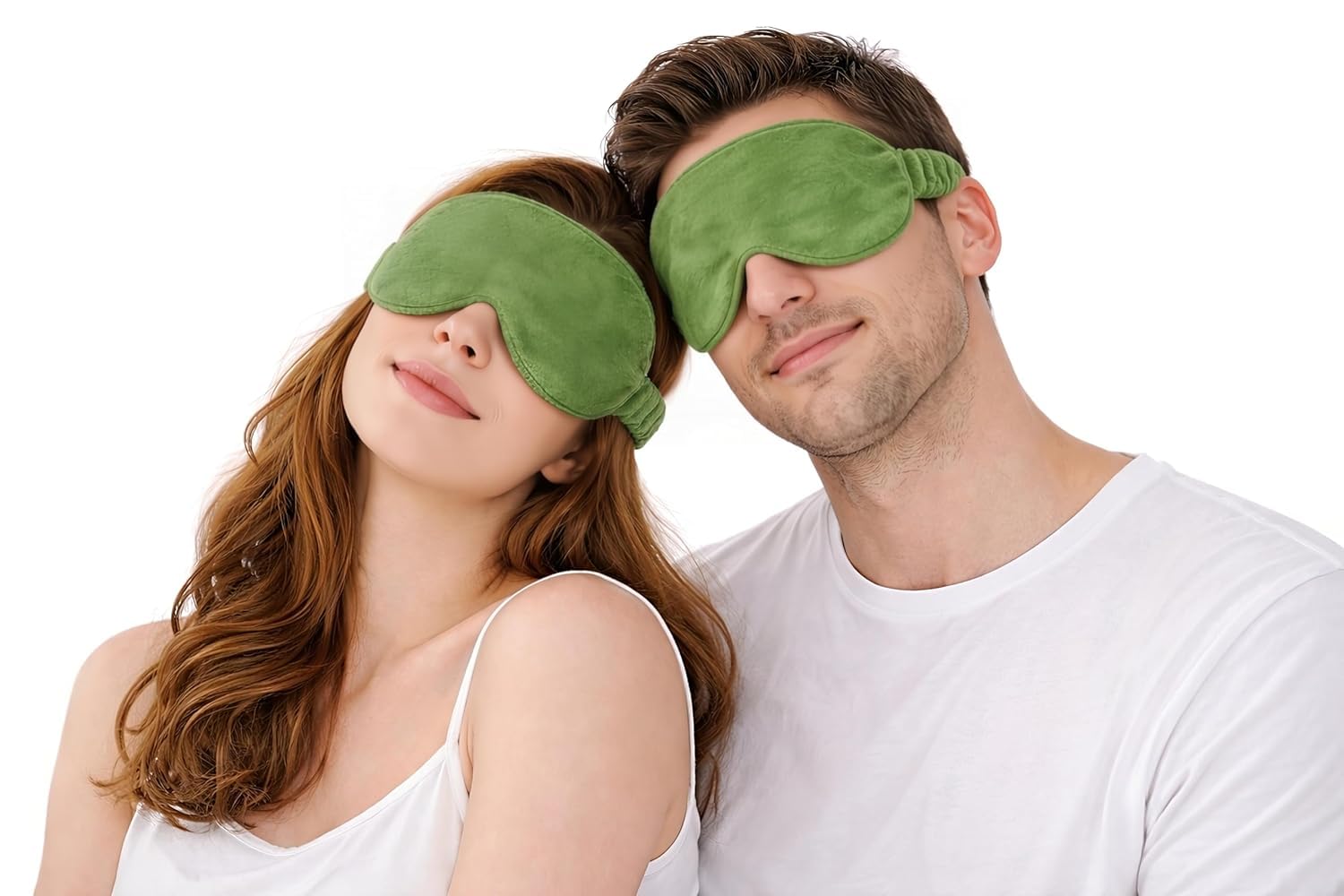 Velvet Eye Sleep Mask for Men & Women Soft Light Blocking Sleeping Eye Mask with Adjustable Strap Travel Relaxation Eye Cover for Home Flight Deep Rest (Olive Green, Pack Of 2)-image-47