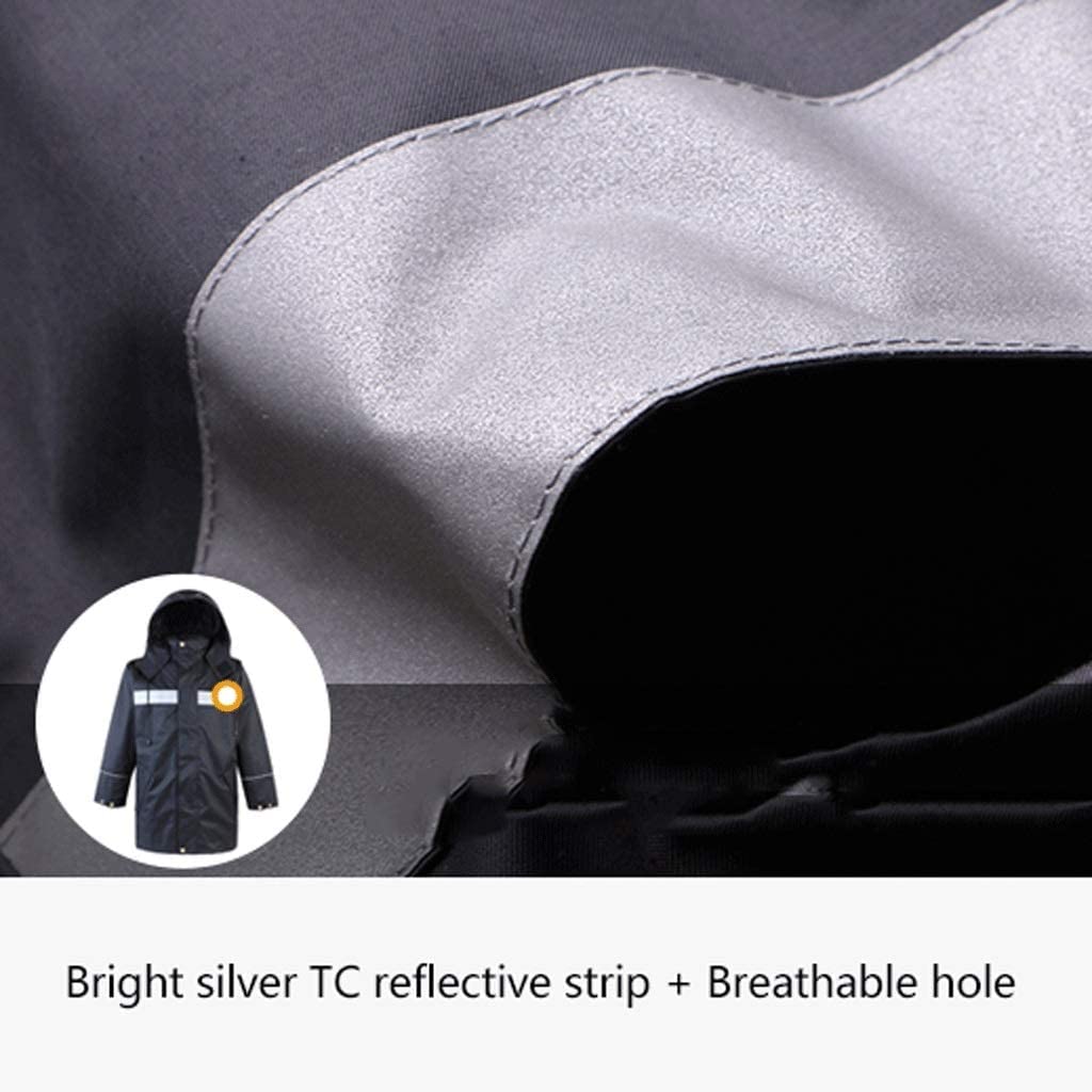 Chaleco de seguridad de alta visibilidad, Chaleco reflectante de seguridad Ropa lluvia alta visibilidad trabajo al aire libre Negro S-3XL(S)