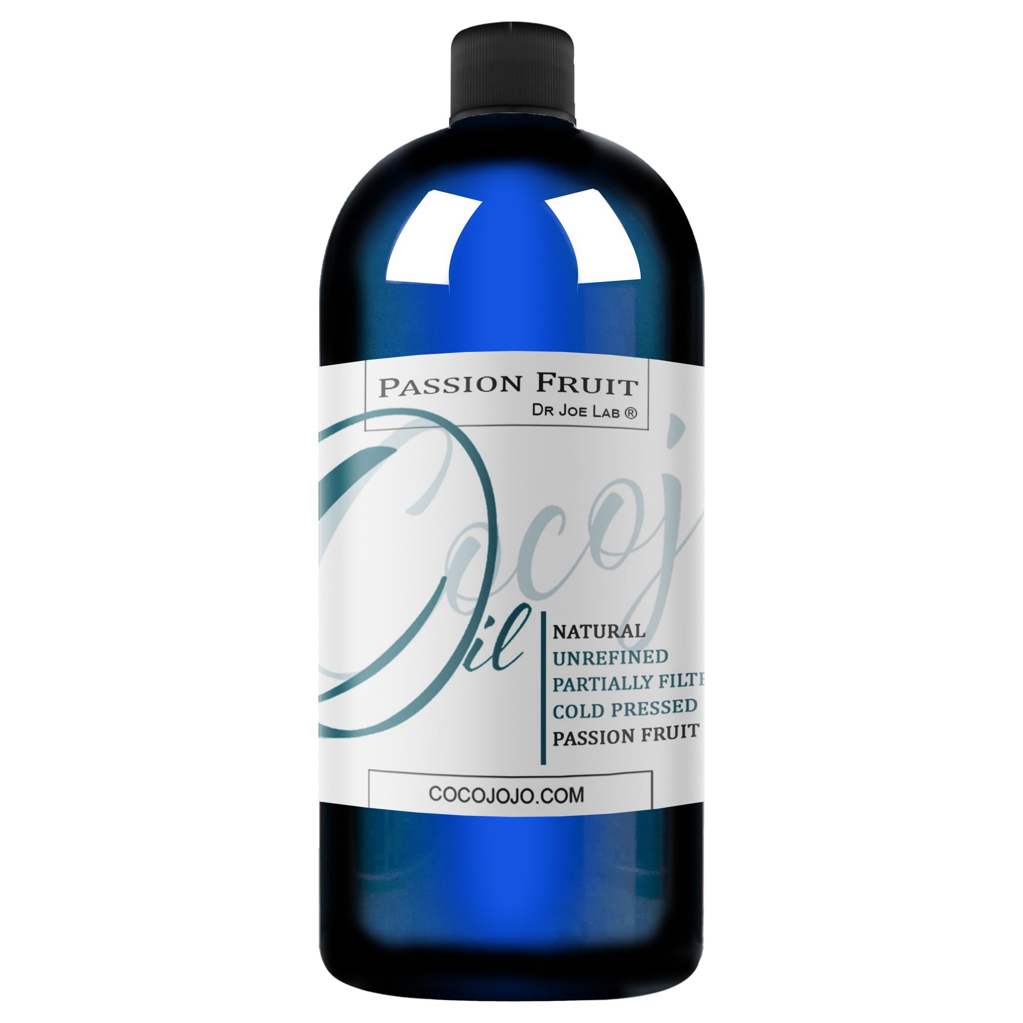 Dr Joe Lab Passion Fruit Oil Pure Natural Cold Pressed Unrefined Extra Virgin Partially Filtered Maracuja Oil- for Hair Skin Body Nail and Beard. 32 oz