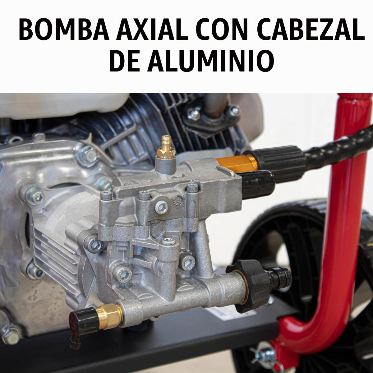 Hidrolimpiadora Gasolina 2900 PSI (200 Bar), Motor Honda GP160 163cc, Hidrolimpiadora Alta Presión para Coche, Patio y Construcción, 8.5 L/min – Waspper W2900HA