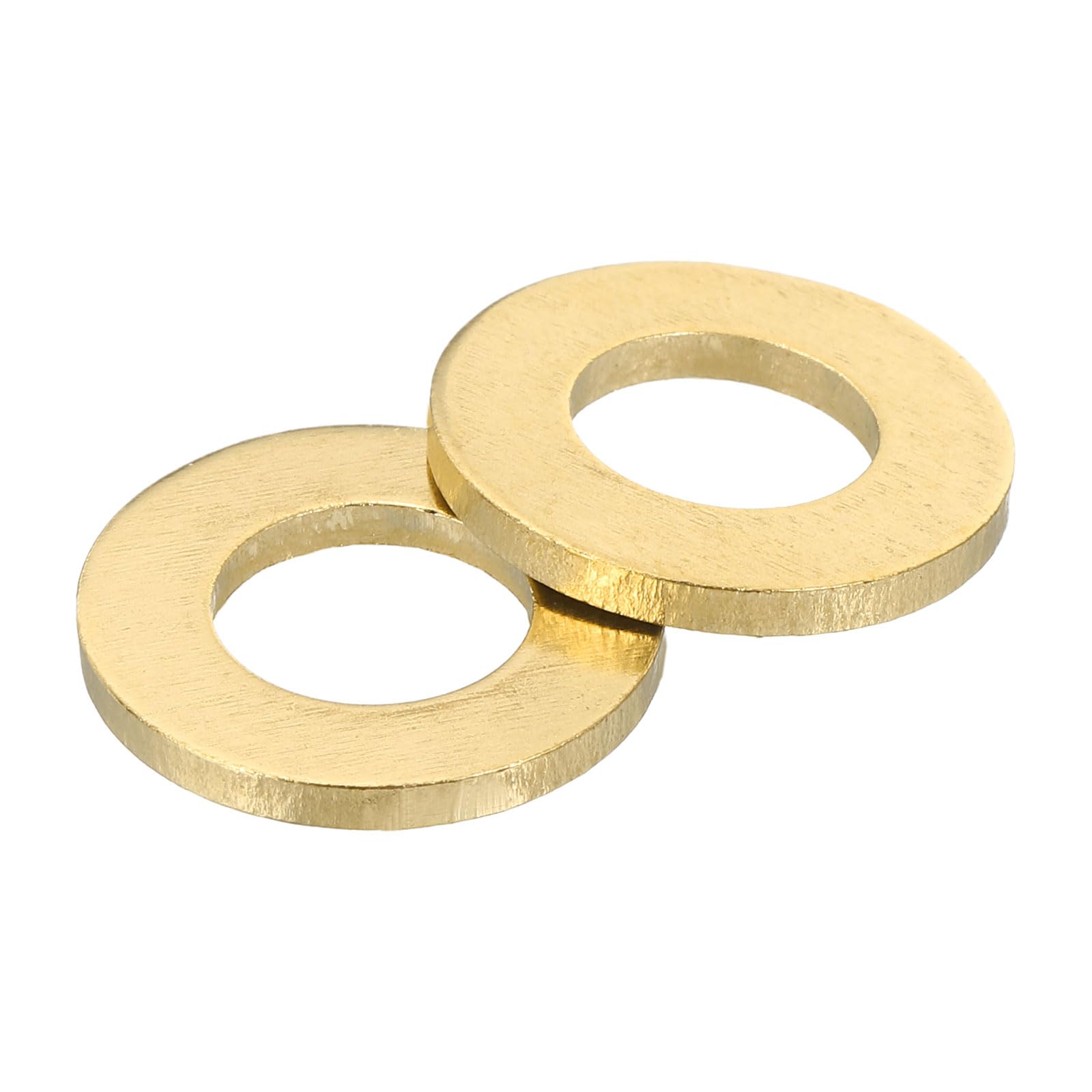 uxcell M10 Flat Washer, 20 Pcs Brass Ring Flat Washers 20mm OD 2mm Thick Metal Sealing Gasket Ring for Screws Bolts Nuts