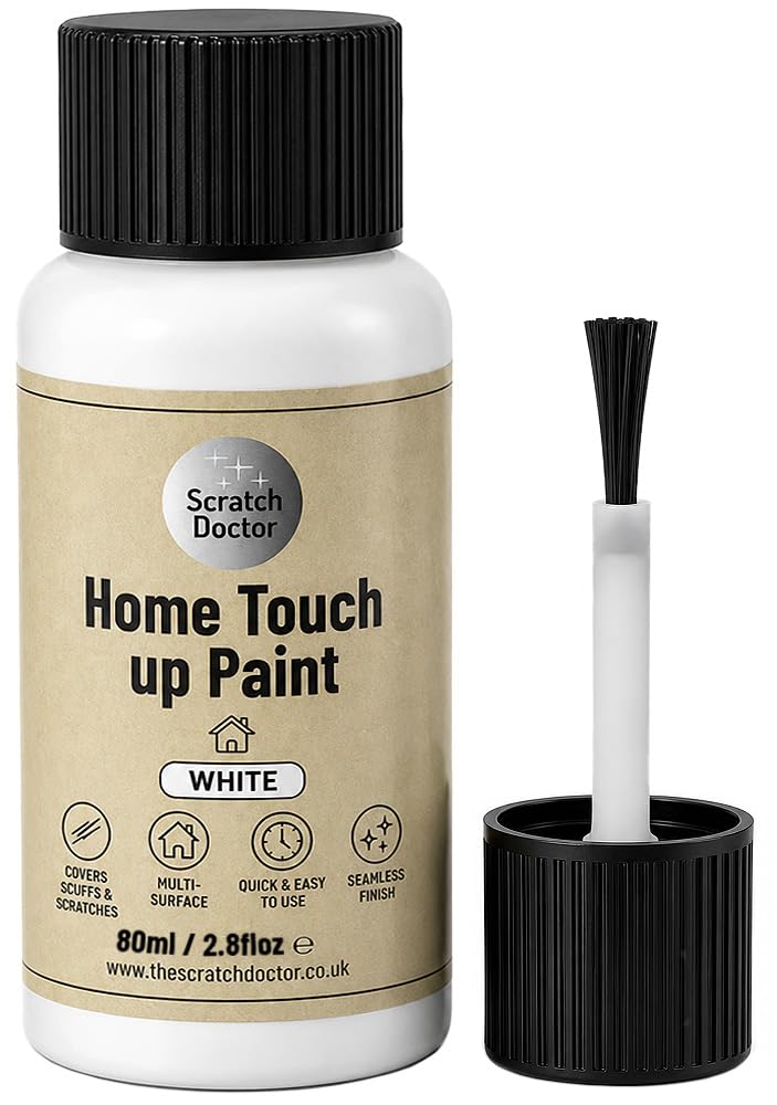 Scratch Doctor Home Touch Up Paint For Walls & Ceilings Satin Finish Emulsion Repair Scratches Scuffs Surface Marks Stains With Ease (White) 5056487918791