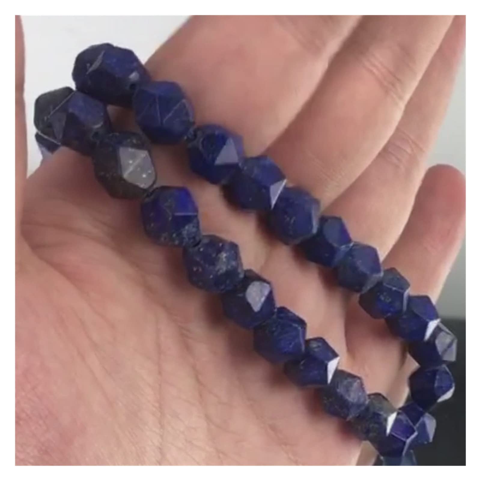 Cristallo Naturale Grezzo Naturale Lazuli Pietra Blu Perline Spaziatrici Allentate for Creazione Di Gioielli Braccialetto Fai Da Te Collana 15" 6/8/10mm Decorazione Domestica All'Ingrosso Cristallo Co