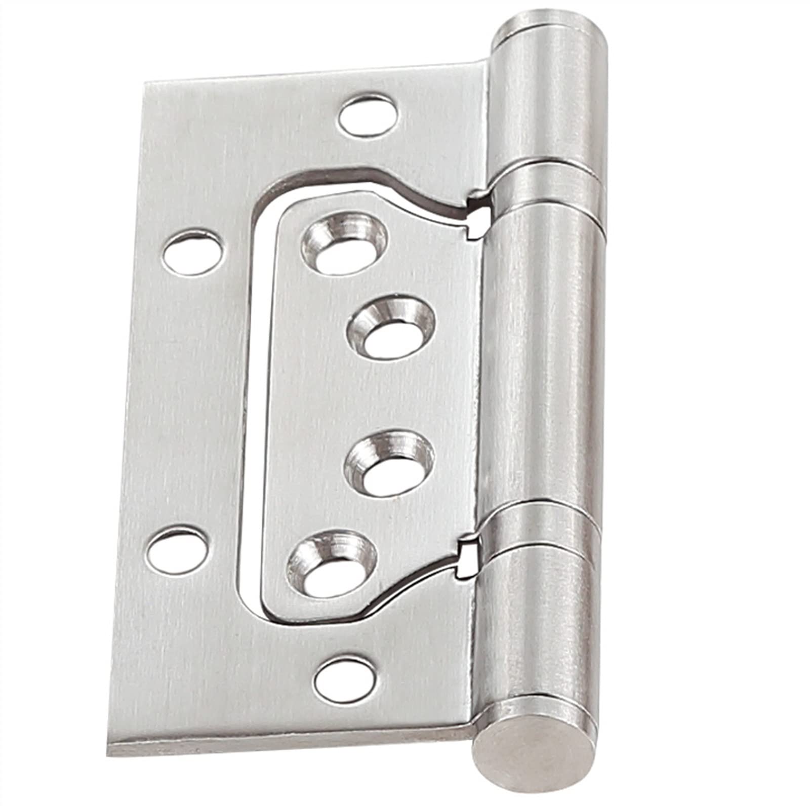 Nvsfzgiyg Nero Stainless Steel 4 Inch Hinge 3Mm Thickness Furniture Hardware 180 Degree Wooden Door Small Folding 1Pcs(Nero)