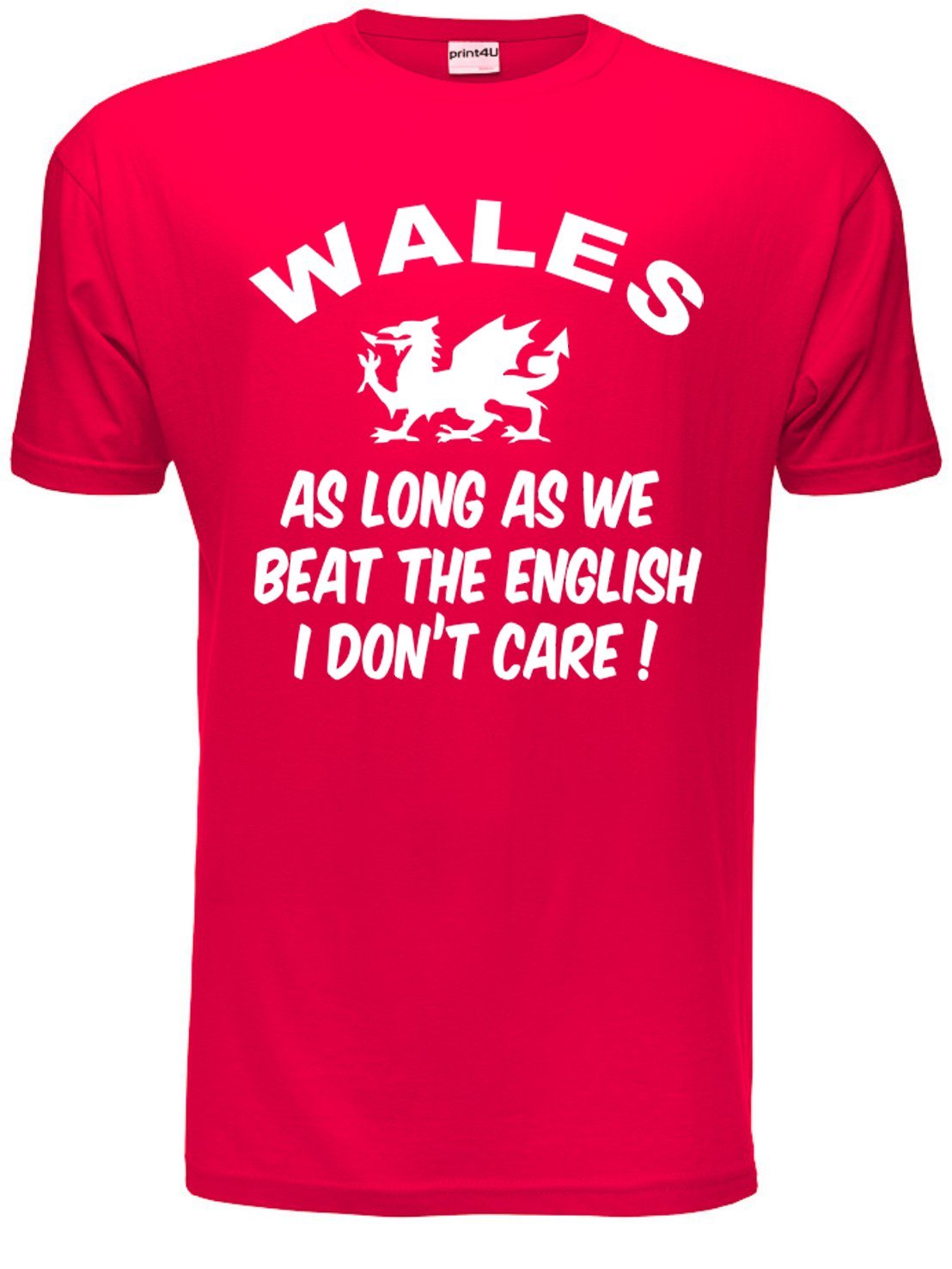 Wales As Long As We Beat The English Rugby Mens T Shirt X-Large Red
