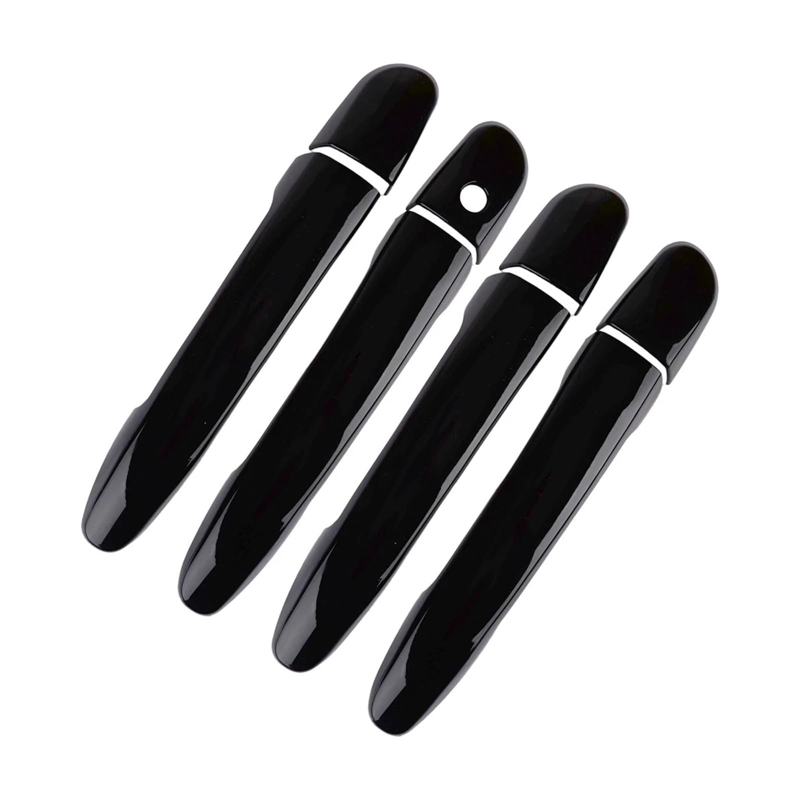 PaCsci Car Outer Door Handle for Mazda for CX-5 SUV 2013-2023 Glossy Black ABS Car Exterior Side Door Handle Cover Trim with 1 Key Hole