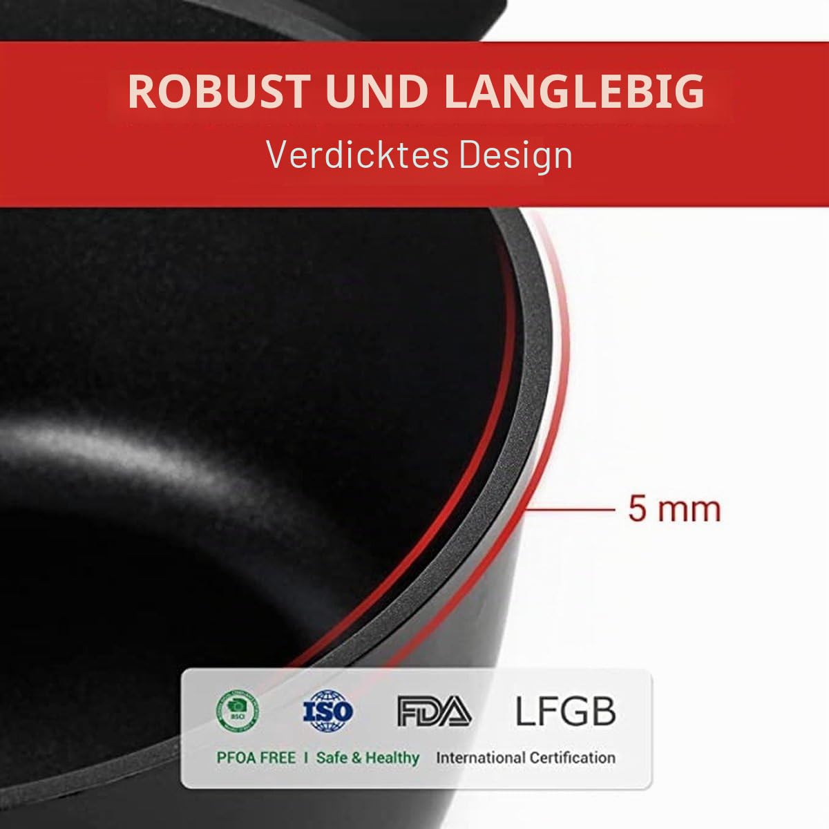 Royalty Line 6-teiliges Kochtopf-Set mit Glasdeckel 20/24/28cm