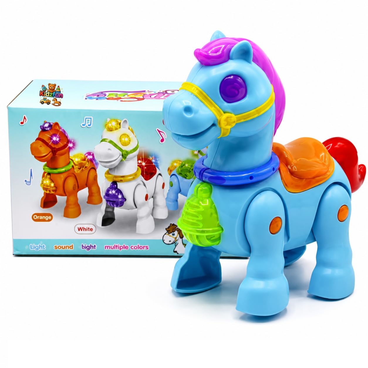 Dancing Horse Toy with Music & Flashing Lights (Random Color) | Moving Action, Horse Figure, Lights & Sound-image-44