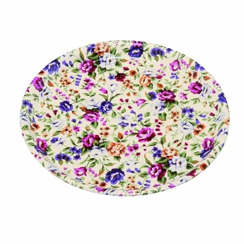 カラートレー 布貼丸盆 27cm プチローズ[YG33]