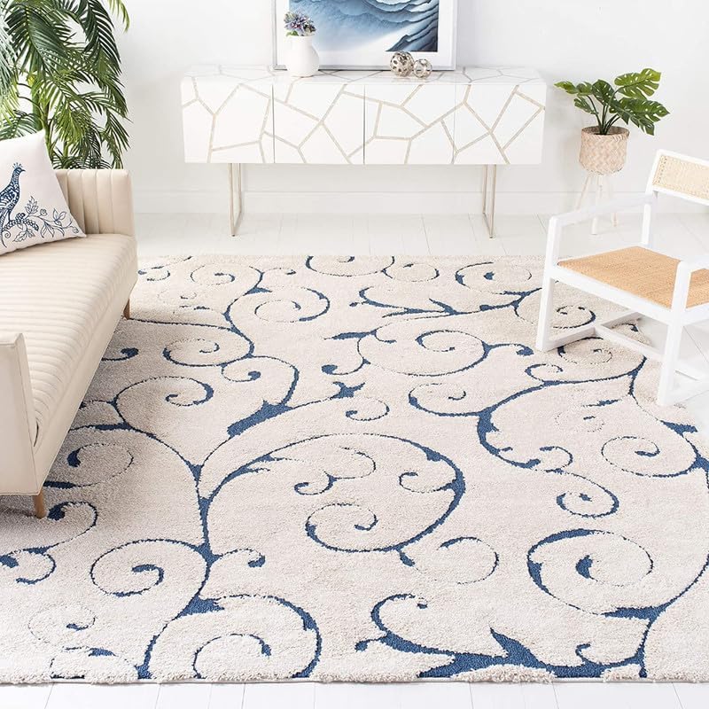 Image of F & B Rugs Luxurious Luck high Density Thick & Soft Shaggy Carpet Microfiber 2 Inch Pile Height 12 x 15 feet