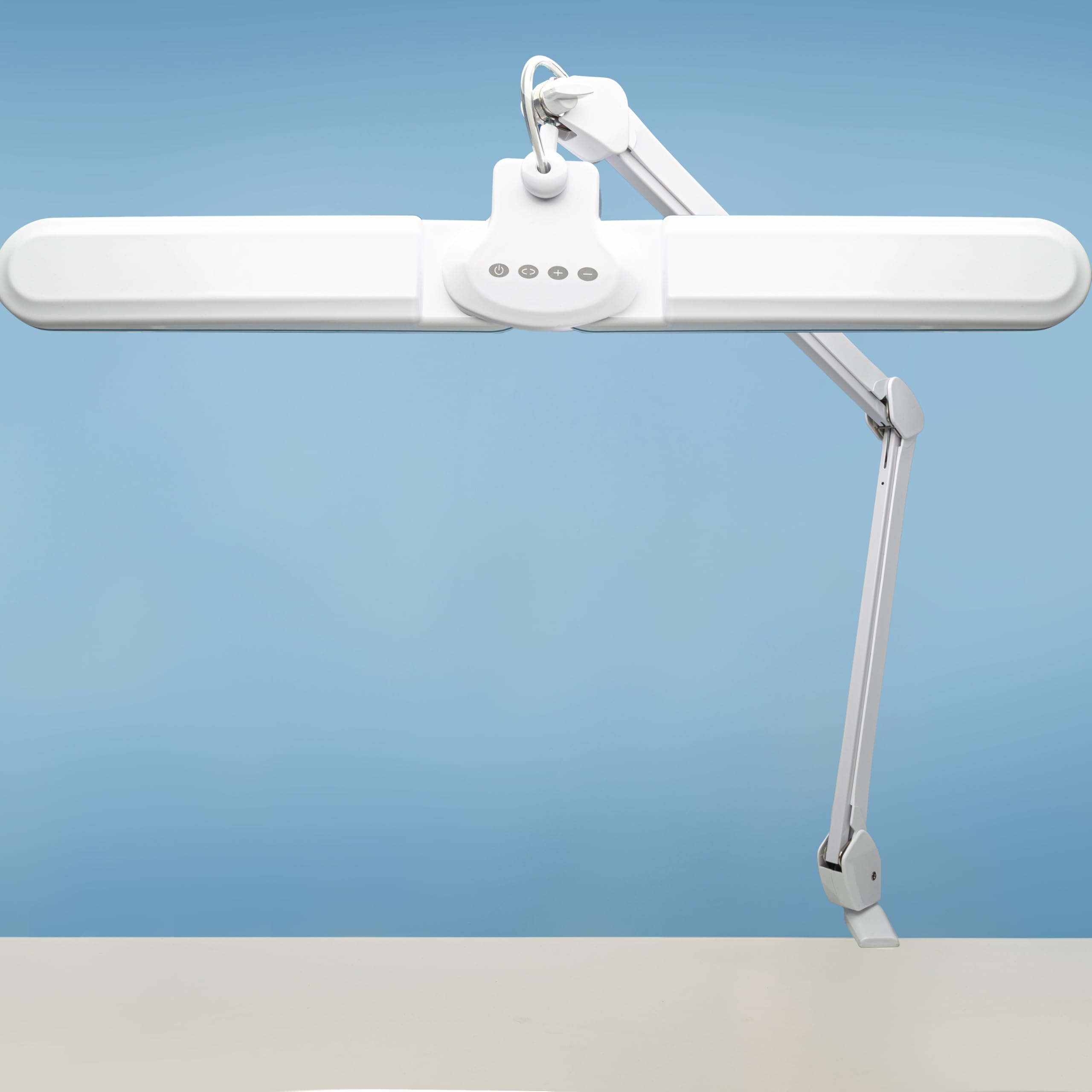 Lightcraft Hobby - Lampada da lavoro con doppia testa - 140 LED SMD con dimmer doppio 3000-6500K - per ufficio, casa, modellismo, arte, artigianato ed elettronica