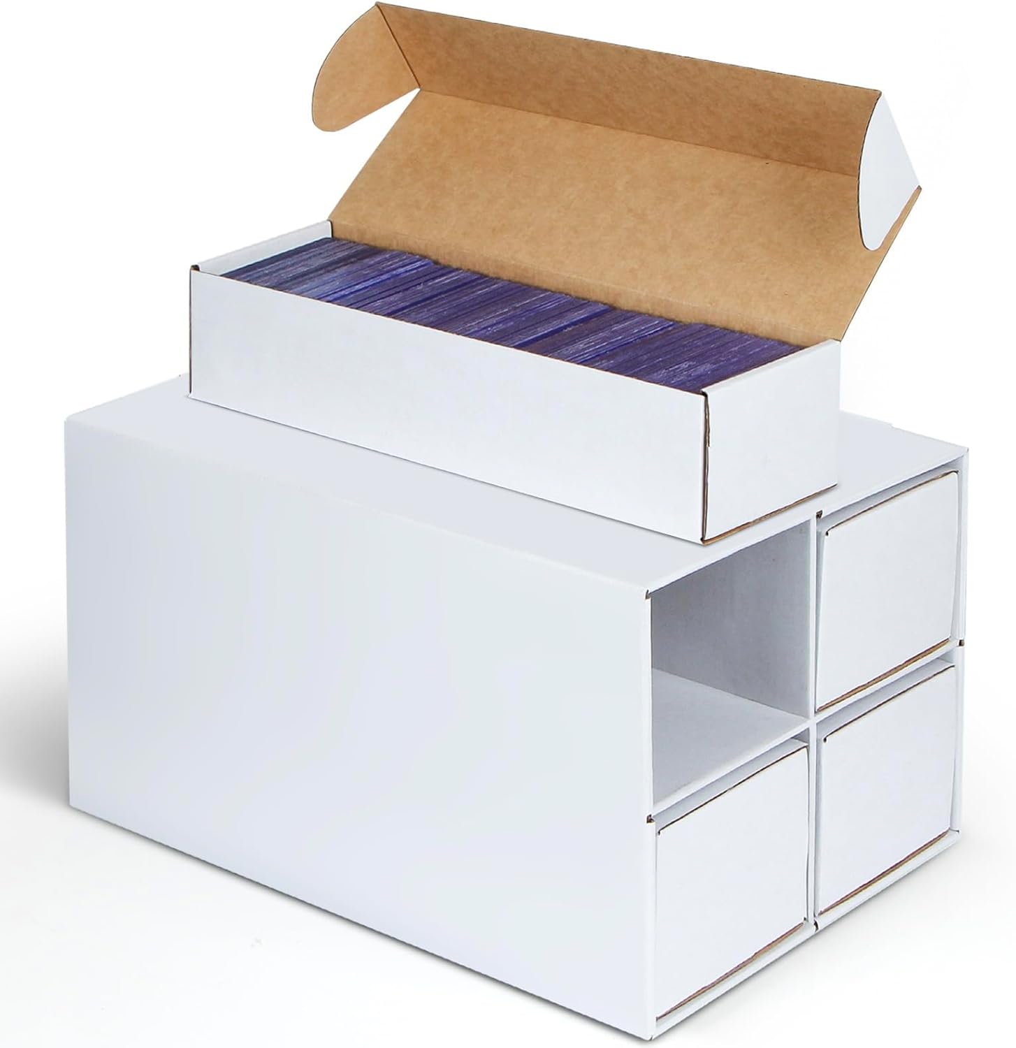 Trading Card Storage Box, Card House Storage with 4 Boxes, Card Cases Compatible with MTG/TCG/PTCG, Holders Organizer for Sports Cards