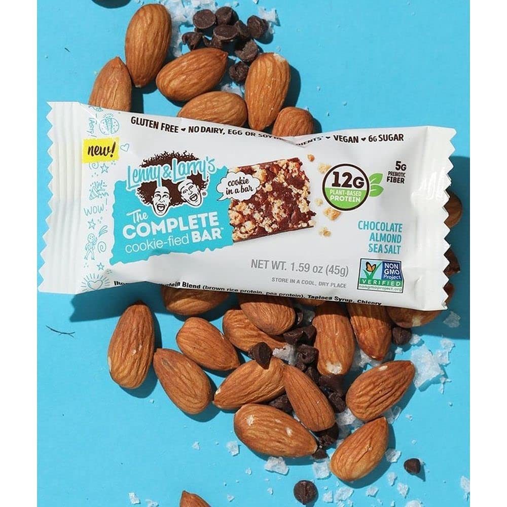 Lenny and Larrys Chocolate Almond Sea Salt The Complete Cookiefied Bar – Pack of 12