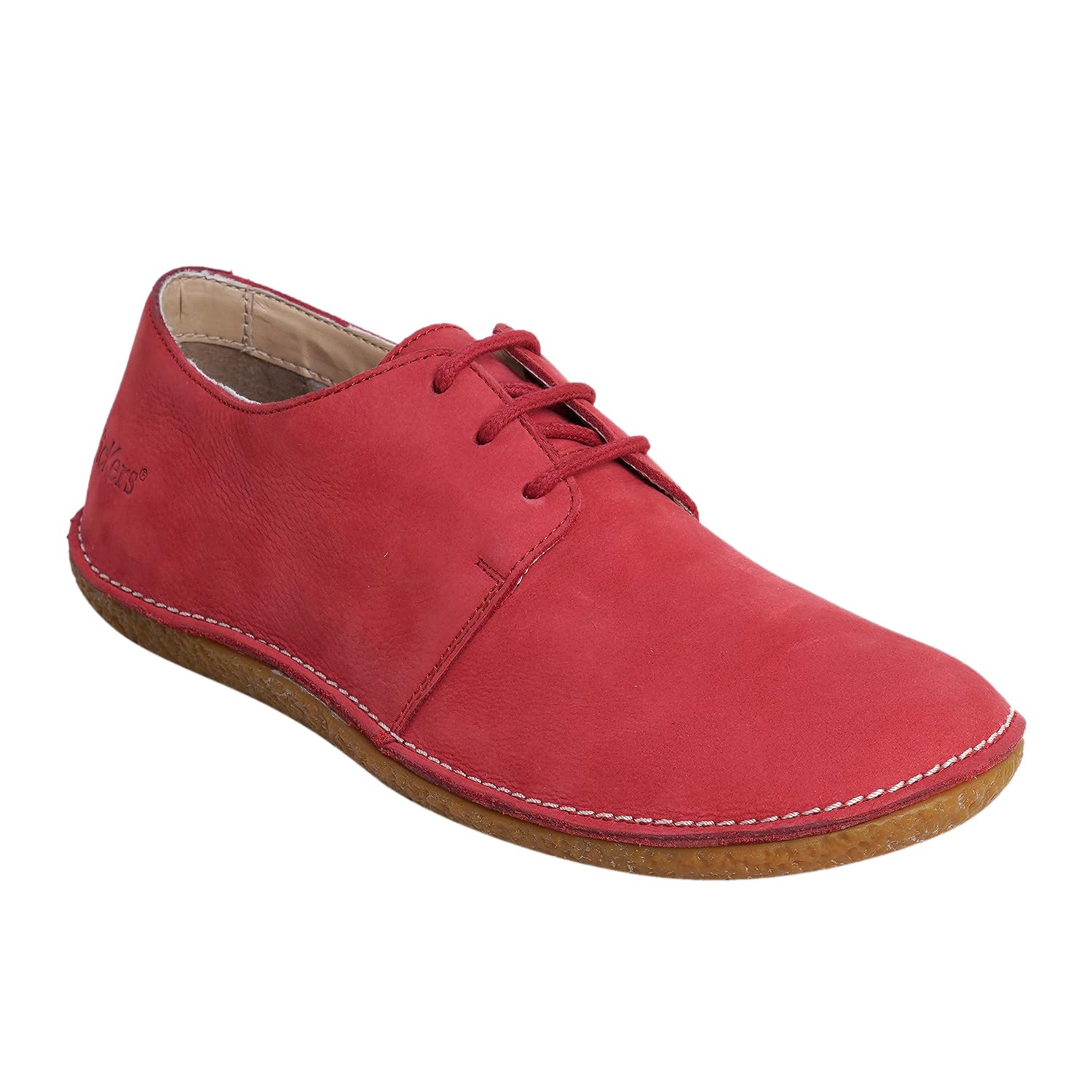 Women Kick Holster Genuine Leather Red Terracotta Casual Shoe-image-17